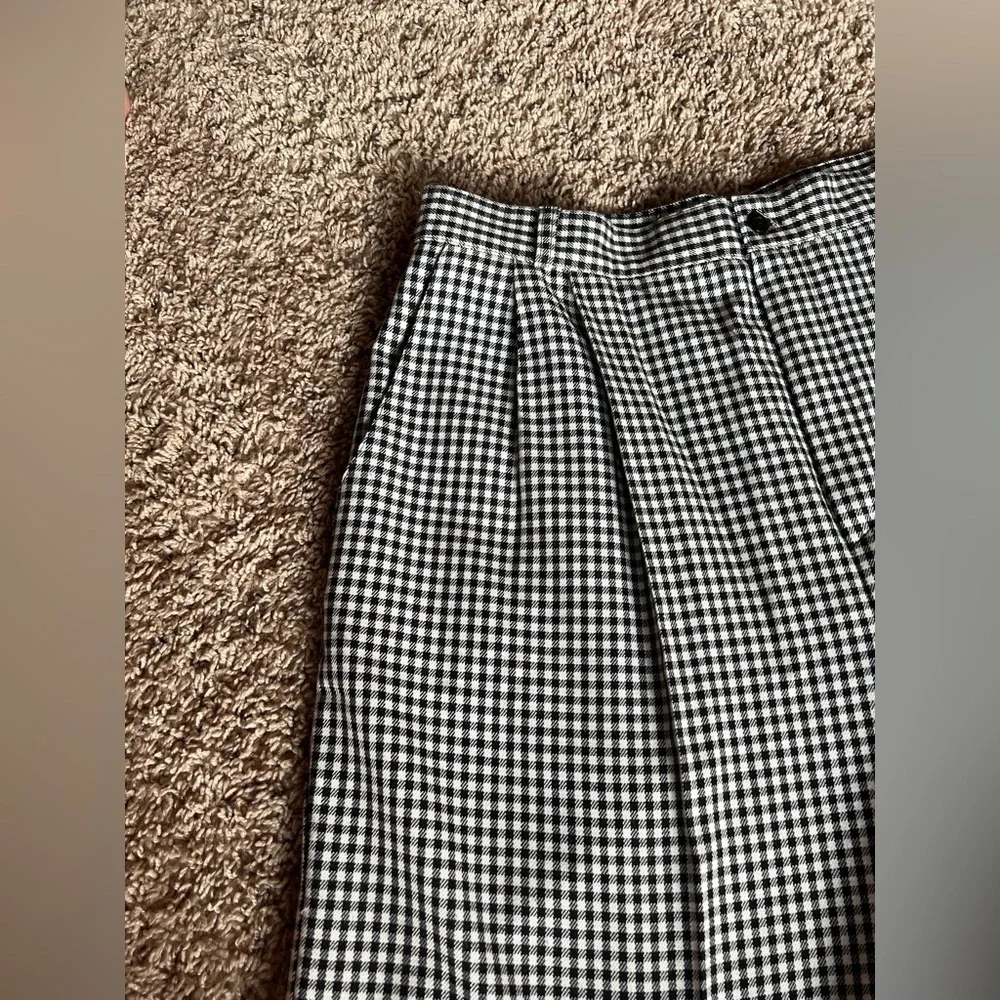 **SOLD** VTG. USA 80’s Black & White Houndstooth/Small Gingham Bermuda Short NWT - Picture 3 of 12
